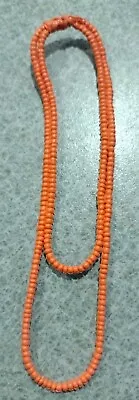 1960's-70's Marx Johnny West Princess Wildflower Orange Bead Necklace Nice Cond • $9.99