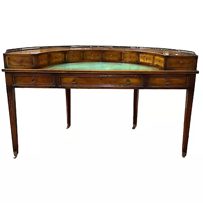 1151-801: Vintage Regency Demilune Carlton House Desk By J. Zonon • $2850