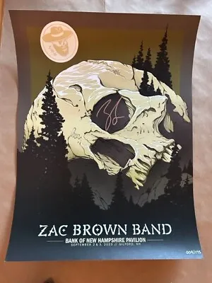Zac Brown Band Authentic Signed Autographed Poster Gilford NH 9/2/23 • $325
