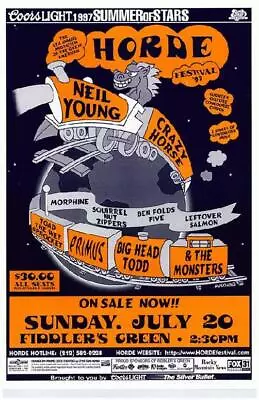 $20 • Buy Neil Young Primus Horde Denver 1997 Concert Poster