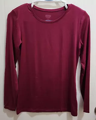 Uniqlo Heattech Women's Long Sleeve Crew Neck Lightweight Base Layer Shirt Sz M • £14.45