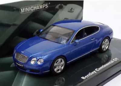 Minichamps 1/43 Scale 436 139022 - Bentley Continental GT - Metallic Blue • $86.15