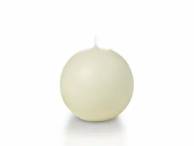 100mm Ivory Ball Round Candle  • £7.99