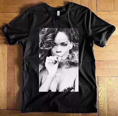 Rihanna Unisex T-shirt Adult All Size Black Short Sleeve Shirt For Fan • $15.99
