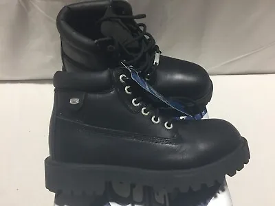 H212 SKECHERS Sergeants Verdict Waterproof Boots Black Mens Size 8.5 • $55