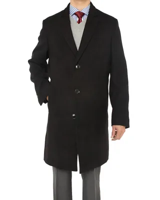 Luciano Natazzi Italian Mens Overcoat Wool Blend Trench Walking Coat • $89.99