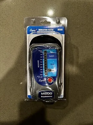 Supco M500 Insulation Tester/Electronic Megohmmeter With Soft Carrying Case 0 • $104.99