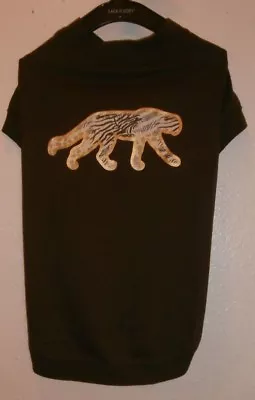 ZACK & ZOEY Dog's Shirt Size Large Dark Brown Wild Savannah Metallic Tee • $4.50