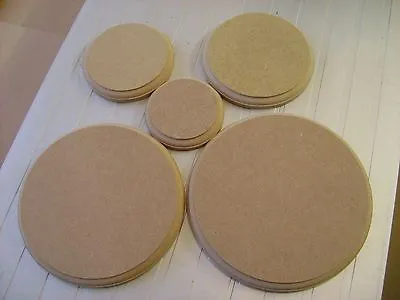 £3.15 • Buy Wooden MDF Circles Round Craft Plaques Plinth 18mm Thick Blanks Signs  