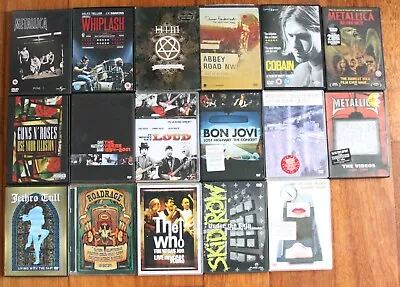 METALLICA BON JOVI WHO HIM COLLECTION 18 X MUSIC DVDs Collection Job Lot • £34.90