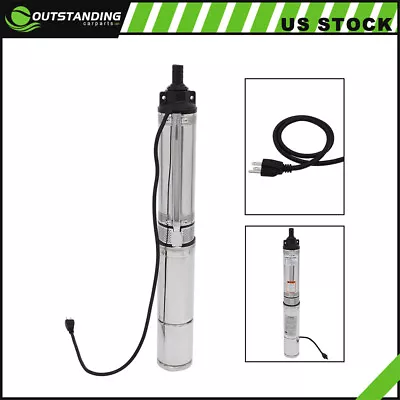 1/2 HP Deep Well Water Pump Submersible Stainless Steel 164FT 25.5GPM 2850RPM • $85.29