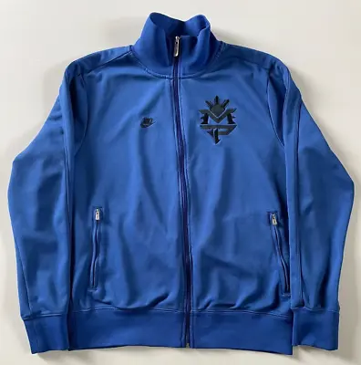 Vintage Nike X Manny Pacquiao Mens NSW Track Jacket Blue 439821-493 Size Large • $59.49