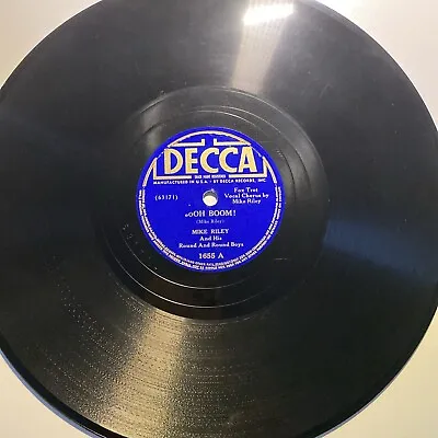 Mike Riley Round & Round Boys 78 Rpm DECCA 2655 Oooh Boom JAZZ 1938 E+ • $15