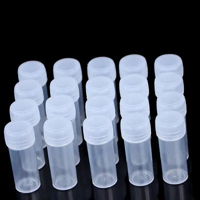 5ml Plastic Sample Bottle Test Tube Mini Small Bottles Vials Storage Containe__- • $6.70