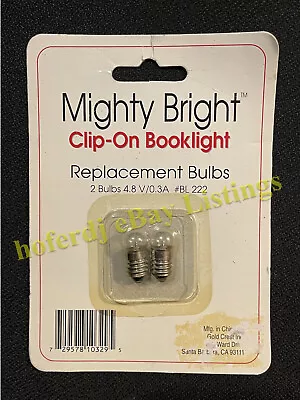 2 Pack Might Bright Clip-On Booklight Replacement Light Bulbs 4.8V .3A • $9