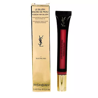 YSL Red Blusher Fusion Ink Blush 1 Electric Red Yves Saint Laurent - NEW • £20.49