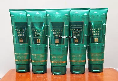 Bath Body Works VANILLA BEAN NOEL Body Cream X 5 8ozs W/ Hyaluronic Acid • $43.90