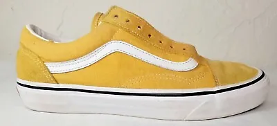 Vans Old Skool Ochre Yellow Canvas Suede Lace Up Low Top Shoes Unisex 7.5M 9W ** • $20