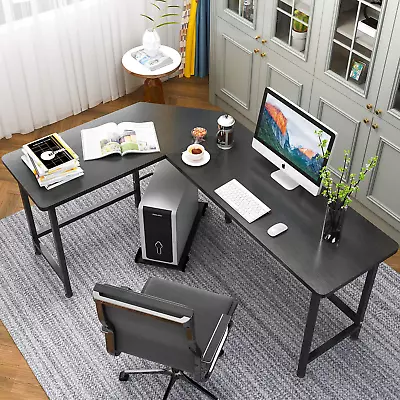 Home Office L Shaped Desk Black • $96.84