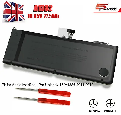 A1382 OEM Battery For Apple MacBook Pro Unibody 15 Inch I7 A1286 Early 2011 2012 • £26.90