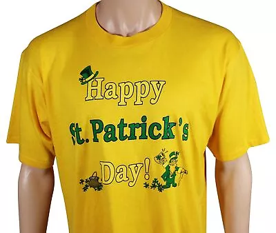 VTG 80s ST. PATRICK'S DAY T-SHIRT 50/50 XL Jerzees Made In USA ! Leprechaun Beer • $22.49