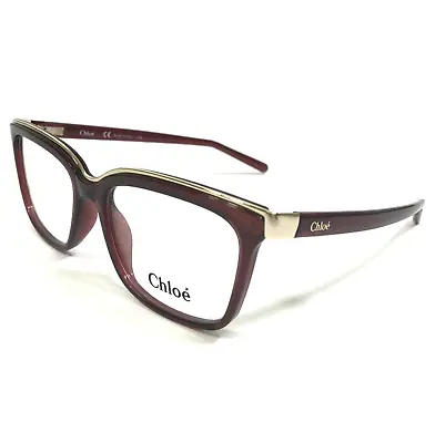 Chloe Eyeglasses Frames CE2661 602 Burgundy Red Gold Square Full Rim 53-17-135 • $74.99