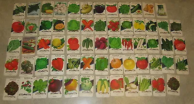 Lot Of 63 Old Vintage 1960's-70's - VEGETABLE SEED PACKETS - Lone Star - EMPTY • $34.99