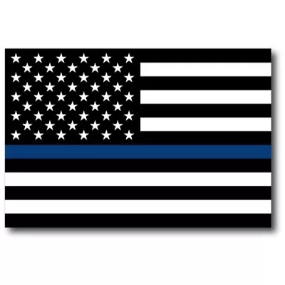 Magnet Me Up Thin Blue Line American Flag 4x6 Magnet Decal-Heavy Duty For Car Tr • $7.99