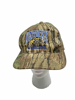VTG University Of Kentucky Realtree Camo Snapback Hat Blue Camouflage Wildcats • $25