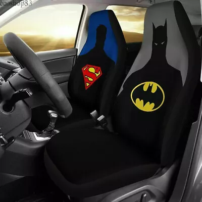 Batman Vs Superman Car Seat Covers 2PCS Universal Auto Pickup Seat Protectors • $56.99