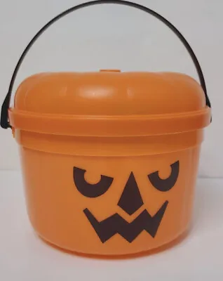 Vtg 1986 McDonalds McGoblin Bucket Halloween Pumpkin Happy Meal Pail • $17.59