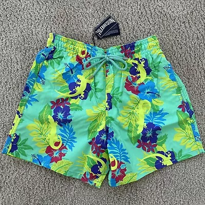 NWT 100% Authentic Vilebrequin MOOREA Swim Trunks- L - MULTICOLOR - MEN - LARGE • $125