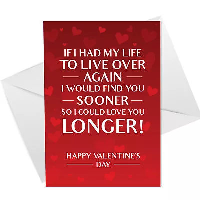 Valentines Day Card For Husband Wife Boyfriend Girlfriend CUTE Card For Him Her • £2.95