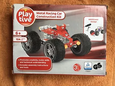 Playtive METAL RACING CAR Construction Kit | 154 Pieces | Brand New & Sealed • £8