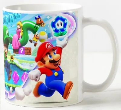 Super Mario Bros Wonder - Coffee MUG - Cup - Gaming Gift - For Kids Mario Wonder • £12.89