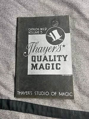 🔥VERY RARE Thayer Quality Magic Catalog #9 Vol 5 Collectable Magic🔥🔥 • $20