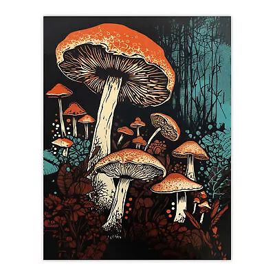 Vintage Fungi Aesthetic Mushroom Earthy Modern Painting Art Poster Print Picture • $16.99