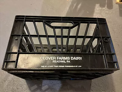 Vintage Clover Farms  Dairy Plastic Milk Bottle Cart BOX Carton CRATE Reading PA • $11.80