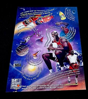 Michael Jordan RARE Gatorade Ad 1996 Sports Illustrated For Kids Page Bulls USA • $8