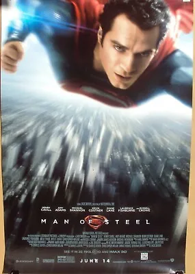 MAN OF STEEL Original SUPERMAN Movie POSTER Henry Cavill DOUBLE SIDED Clark Kent • $19.99