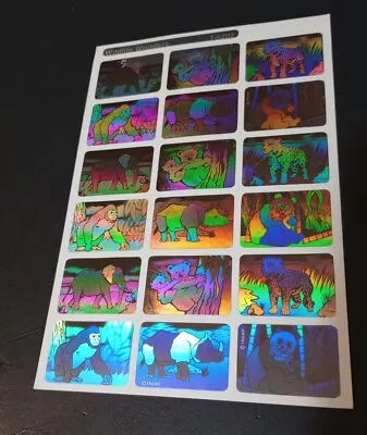 Vintage Stickers Trend Animals Koala Bears Rainbow 3D Hologram Sticker Sheet • $12.98