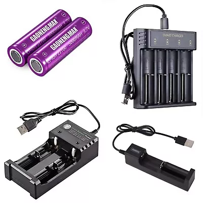 3.7v Lithium Cell Battery 5000mAh And Battery Charger Flat Top Battery • £32.99