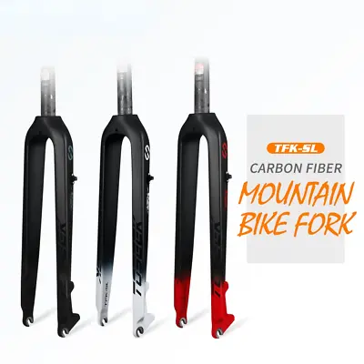 $161.10 • Buy Carbon Fiber MTB Bicycle Rigid Fork 27/29Inch Mountain Bike Hard Fork Disc Brake