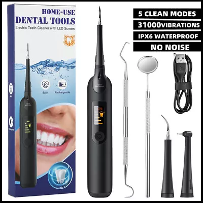 $12.95 • Buy Ultrasonic Tooth Cleaner Electric Plaque Dental Calculus Remover Tooth Cleaning