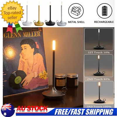 Vintage Touch LED Desk Lamp Dimmable Cordless Reading Table Light Rechargeable • $39.95