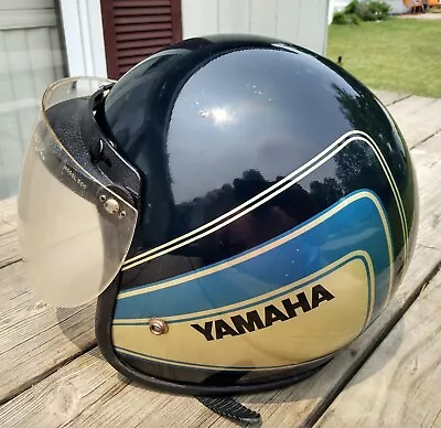 VTG 60’s 70s Yamaha Helmet  Chopper Bobber Motocross Snowmobile Racing Retro WOW • $49.99