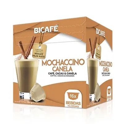 Dolce Gusto BICAFE Mochaccino Canela Portuguesecoffee Pods 16ct/1 Box SHIPS FREE • $16.99