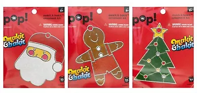 Makit & Bakit Xmas Ornament Kit POP Stained Glass Crystals Suncatcher Vtg. Kids • $9.95