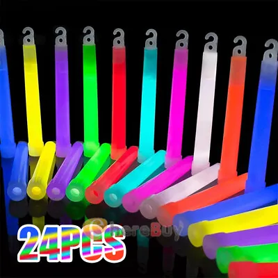 24PCS Ultra Bright 6 Inch Large Glow Sticks - Light Sticks With 12 Hour - Glow • $19.99