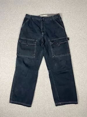 Vintage Plugg Jeans Mens 34x32 Blue Cargo Relaxed Y2k Streetwear Skater Grunge • $38.87